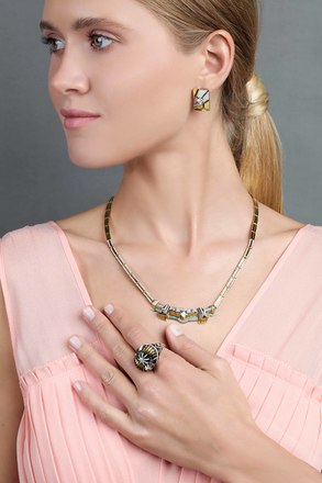 Серьги с бриллиантами, жёлтое и белое золото 4