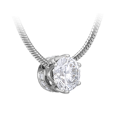 Колье с бриллиантами, белое золото