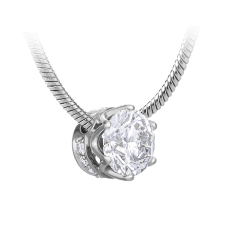 Колье с бриллиантами, белое золото 2