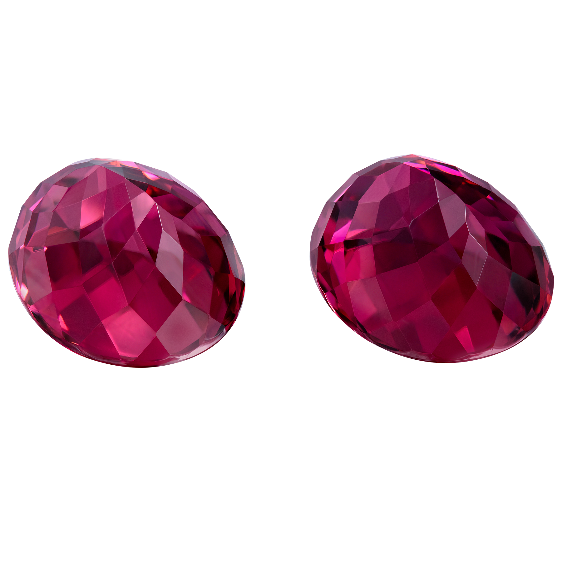 Сет из двух Турмалинов Рубеллитов, Овал, 5,46ct/ 5,54ct