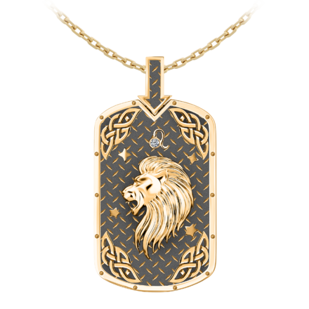 Подвес с бриллиантом, красное золото 1