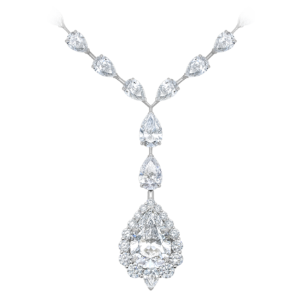 Колье с бриллиантами, белое золото 1