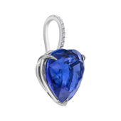 Подвес с танзанитом и бриллиантами, белое золото
