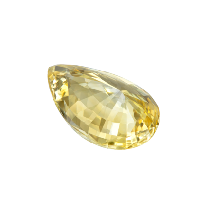Жёлтый сапфир, SRI LANKA, UNHEATED, Груша, 7,73ct 2