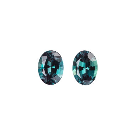 Сет их двух александритов, UNHEATED, Овал, 0,99/ 0,89ct 1