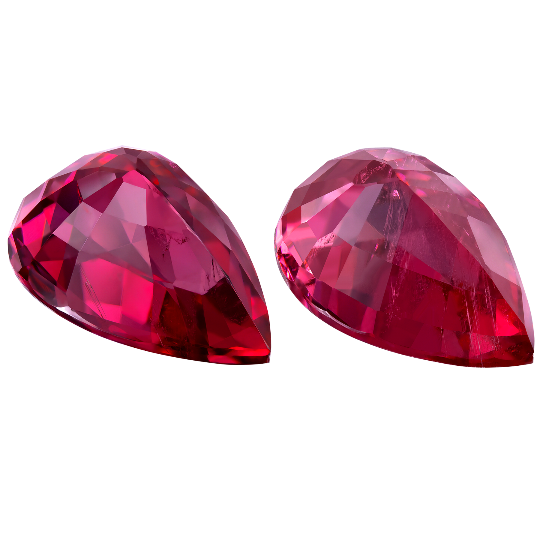 Сет из двух рубеллитов Груша, 8,80ct и 8,72ct