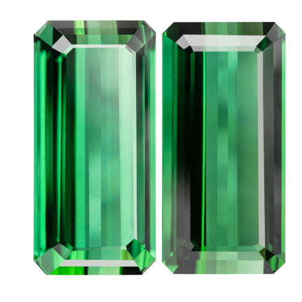 Сет из верделитов "Октагон" 9,35ct и 8,46ct 1