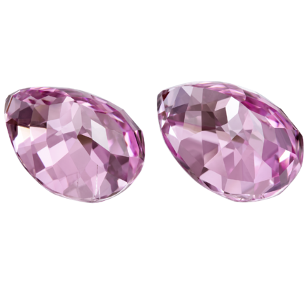Сет из двух кунцитов, Груша, 33,28ct 2