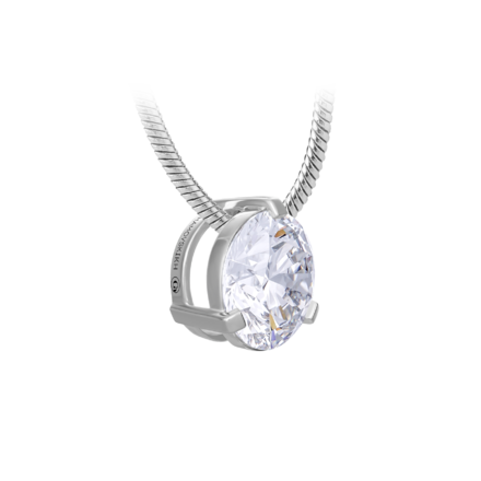 Подвес с бриллиантом, белое золото 2