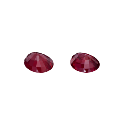 Сет из двух рубинов, MOZAMBIQUE, UNHEATED, Овал, 1,34ct/ 1,21ct 2