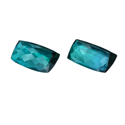 Сет из двух Турмалинов Индиголитов, 13,34ct/ 14,79ct 2