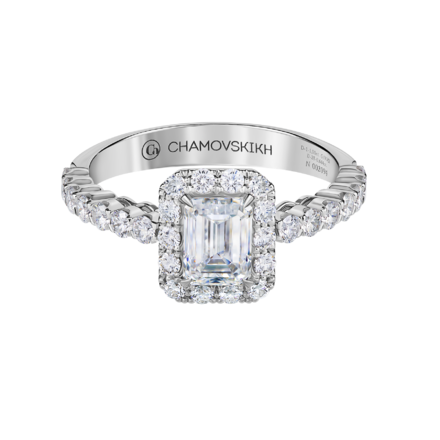 Помолвочное кольцо с бриллиантами, белое золото 2