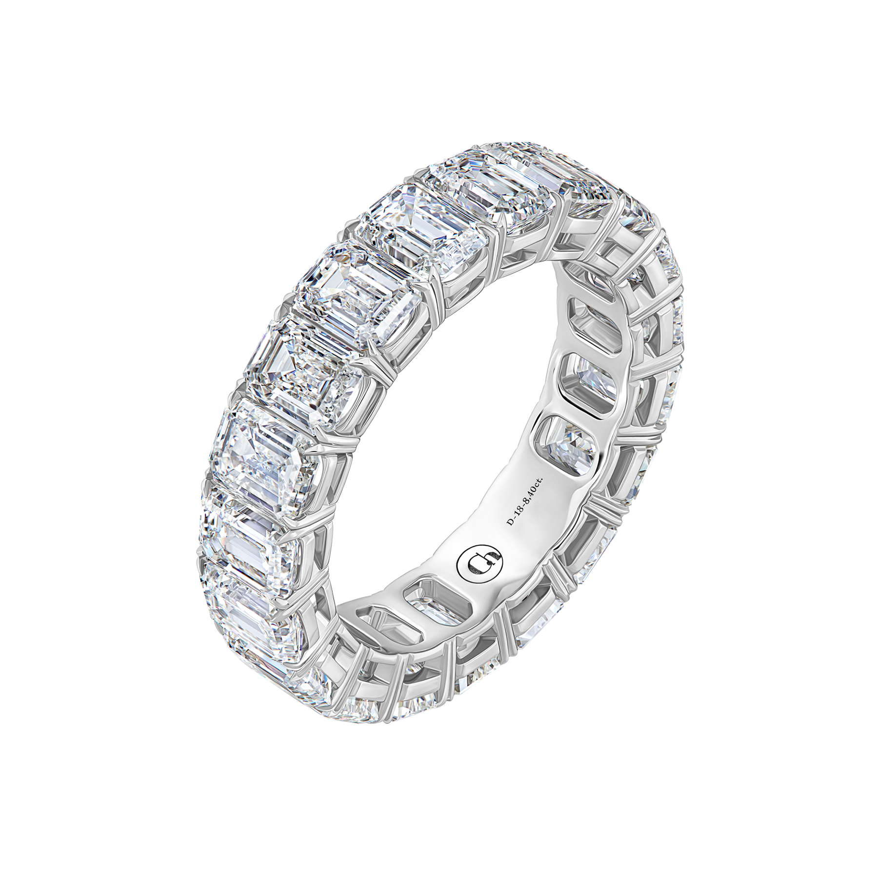 Кольцо с бриллиантами, белое золото