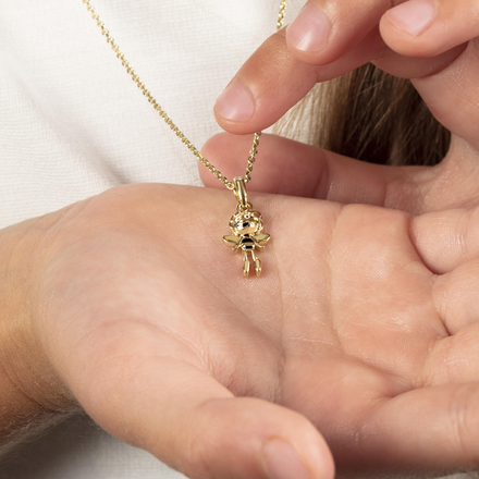 Подвес с бриллиантом, желтое золото, н.керамика 2