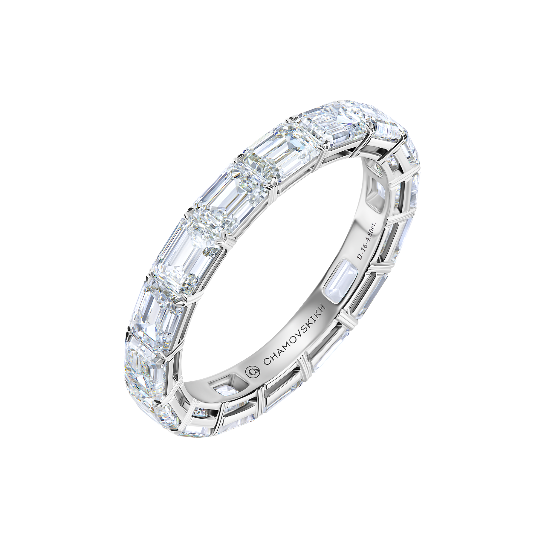 Кольцо с бриллиантами, белое золото