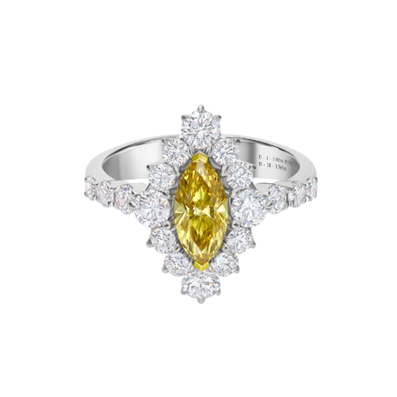 Кольцо с бриллиантами, белое золото 2