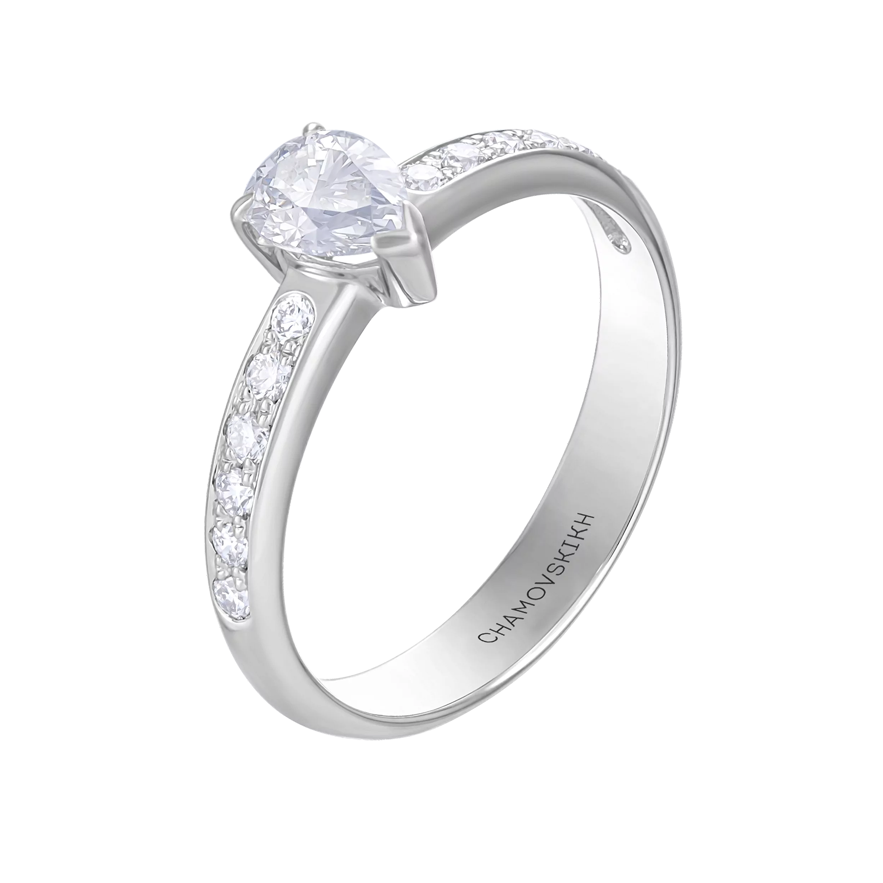 Кольцо с бриллиантами, платина