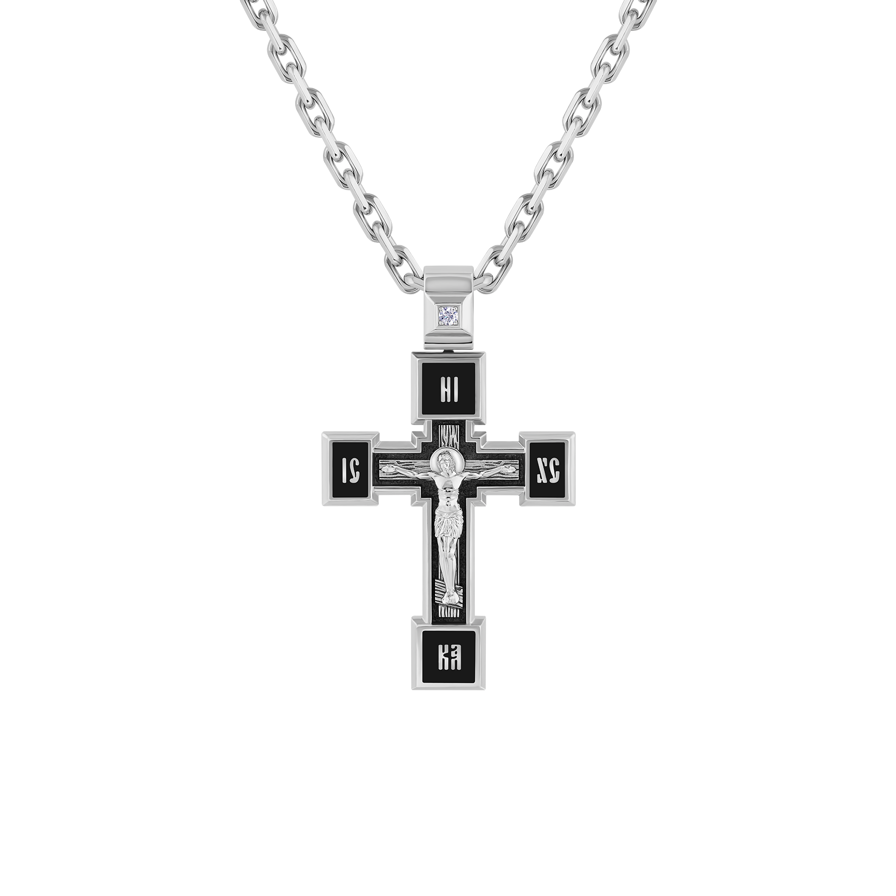 Подвес с бриллиантами, белое золото, н.керамика