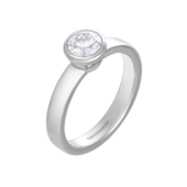 Кольцо с бриллиантом, белое золото