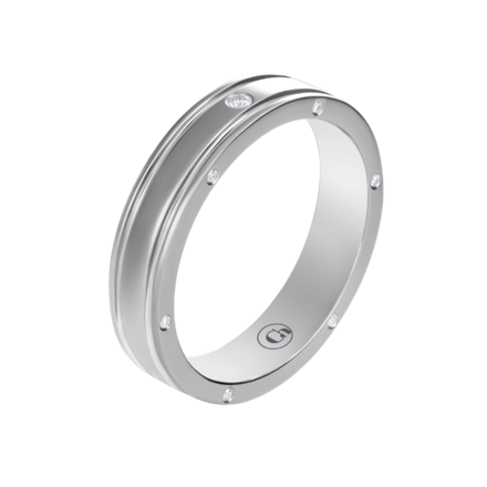 Кольцо с бриллиантами, белое золото 1