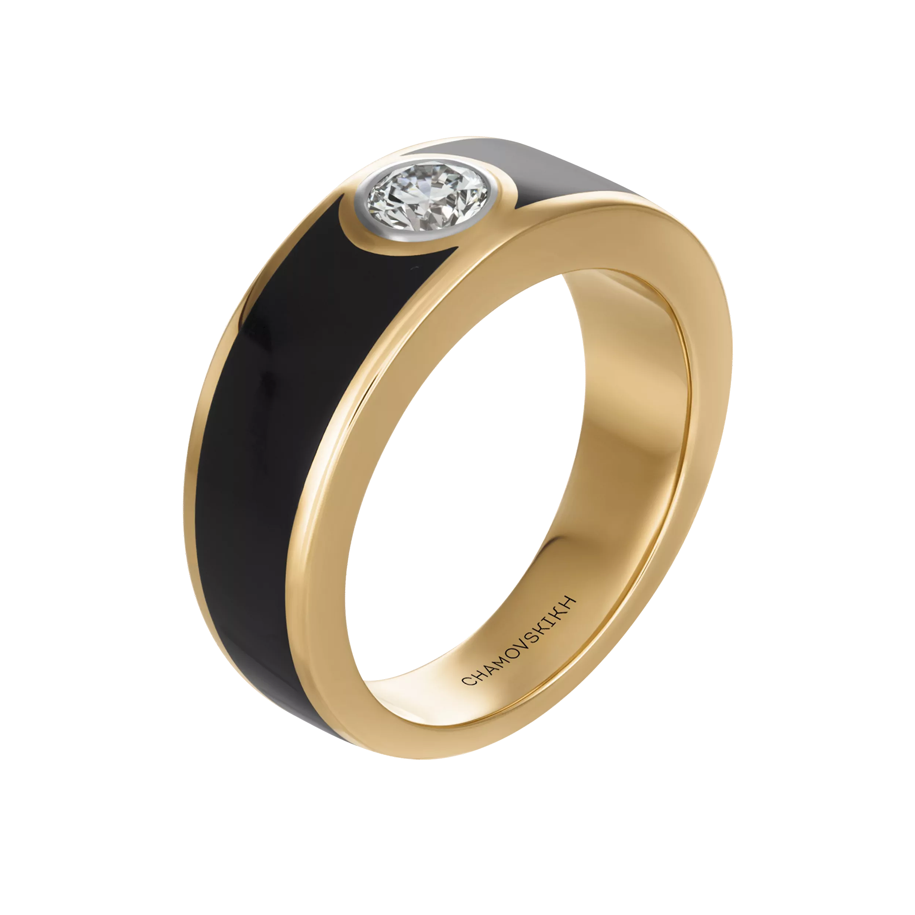 Кольцо с бриллиантом, красное золото