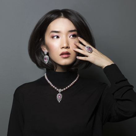 Кольцо с морганитом и бриллиантами, белое золото 2