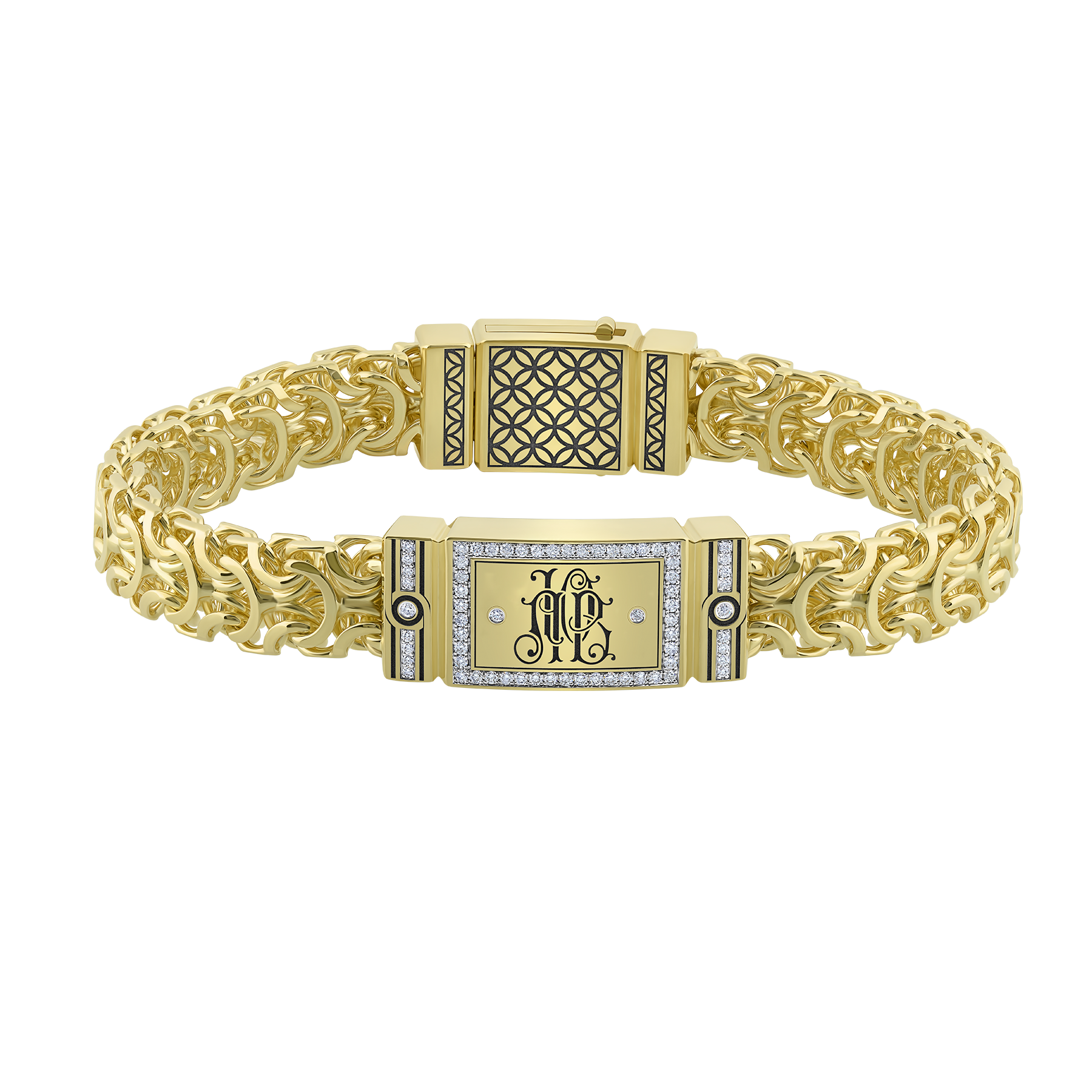 Браслет с бриллиантами, жёлтое золото