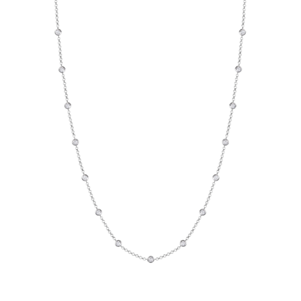 Колье с бриллиантами, белое золото 1