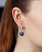 Серьги с сапфирами и бриллиантами, белое золото