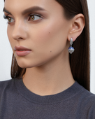 Серьги с бриллиантами, белое золото