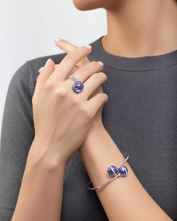 Браслет с бриллиантами, белое золото, н.керамика 2