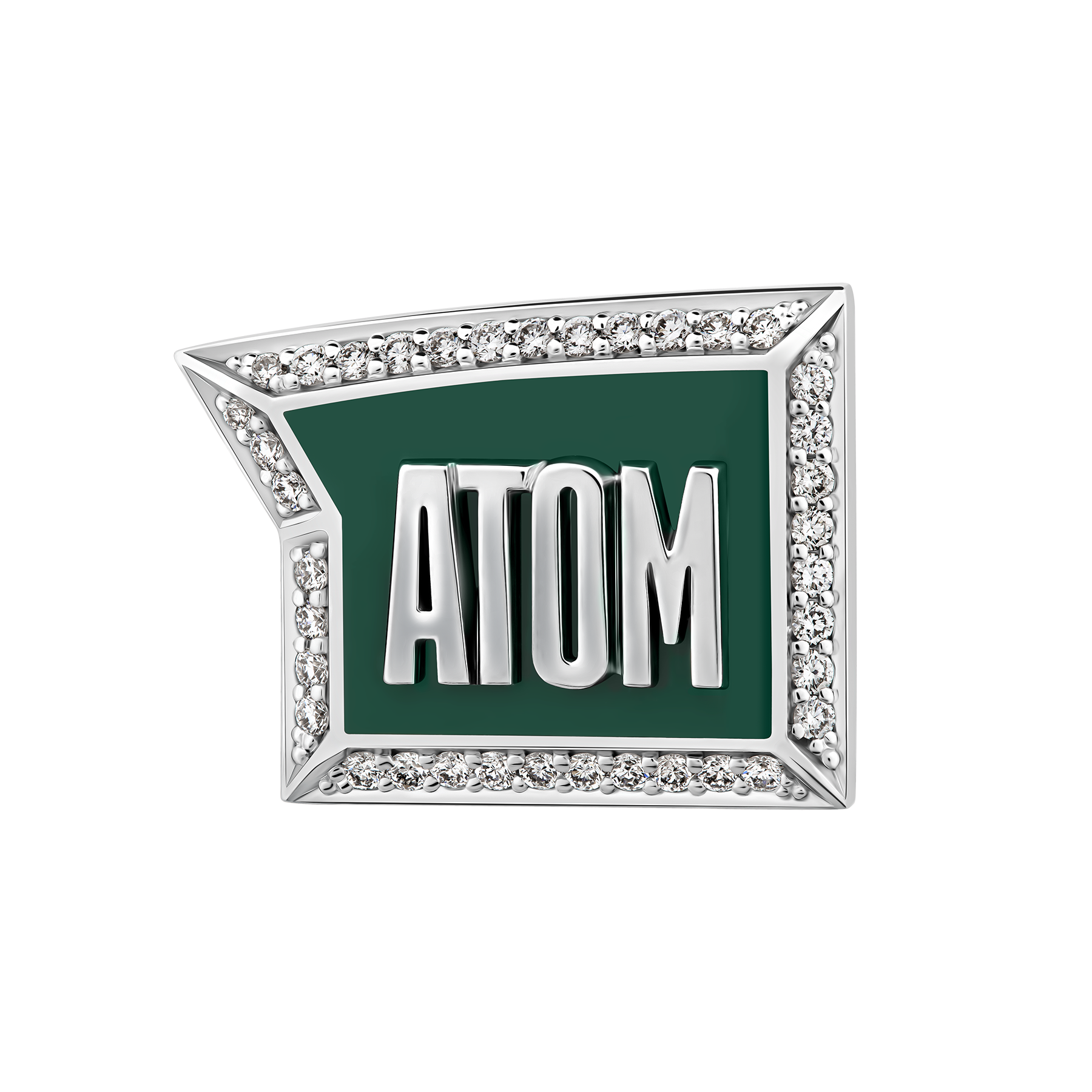 Нагрудный знак атом с бриллиантами