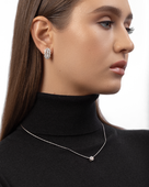 Колье с бриллиантом, белое золото