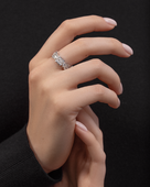 Кольцо с бриллиантами, белое золото