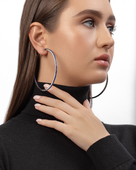 Серьги с сапфирами, белое золото