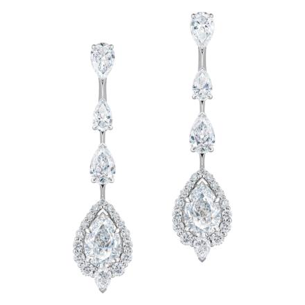 Серьги с бриллиантами, белое золото 2