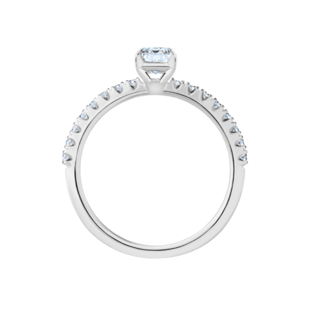 Помолвочное кольцо с бриллиантами, белое золото 3