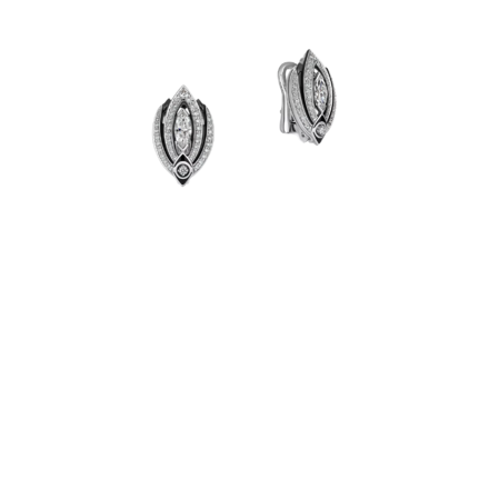 Серьги с изумрудами, бриллиантами и жемчугом, белое золото, н.керамика 5