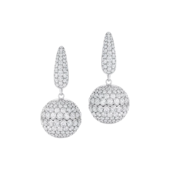 Серьги с бриллиантами, белое золото