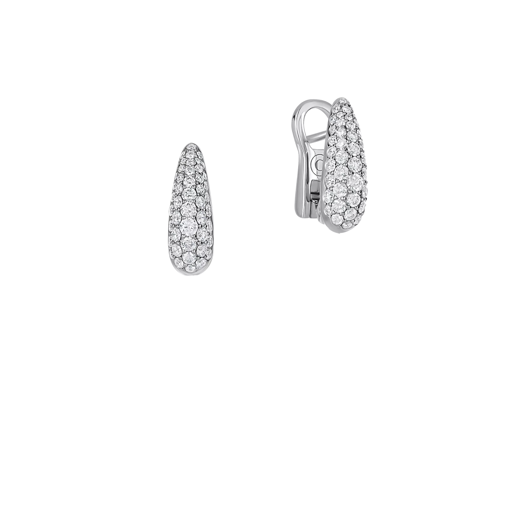 Серьги с сапфирами и бриллиантами, белое золото, н.керамика