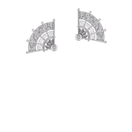 Серьги с бриллиантами, белое золото 3