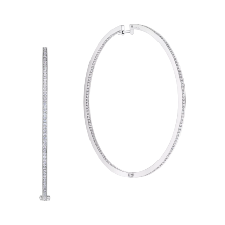 Серьги с бриллиантами, белое золото 1