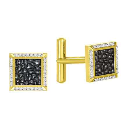 Запонки с бриллиантами, желтое золото 1