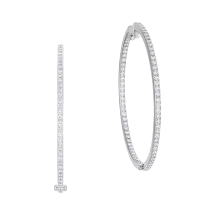 Серьги с бриллиантами, белое золото 1