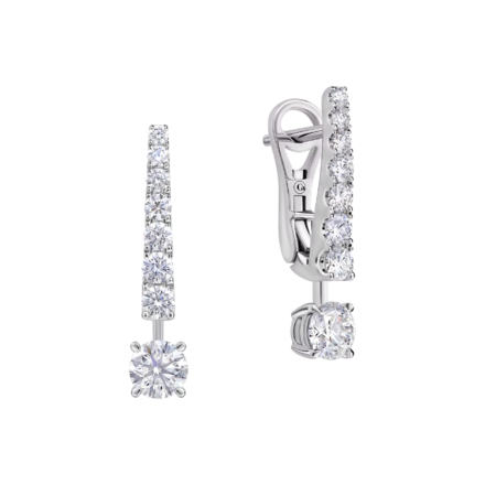 Серьги с бриллиантами, белое золото 1