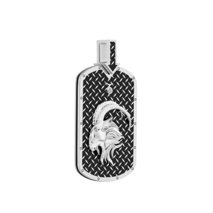 Подвес с бриллиантом, белое золото, нанокерамика 2