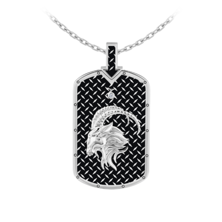 Подвес с бриллиантом, белое золото, нанокерамика 1