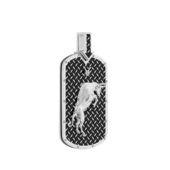 Подвес с бриллиантом, белое золото, нанокерамика