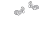 Серьги с опалами, бриллиантами и сапфирами, белое золото