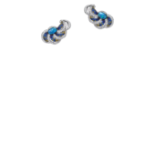 Серьги с опалами, бриллиантами и сапфирами, белое золото